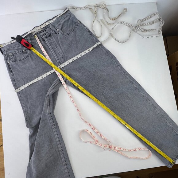 Sz 28- Everlane The Relaxed Straight High Rise Cotton Denim Jean Grey Wash - Picture 14 of 15